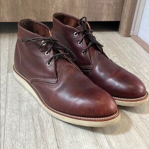 Red Wing Brown Chukka Boots Polished Leather Ankle-High 14 D